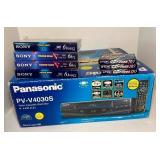 Panasonic 4 Head VCR NEW IN BOX and TDK Cassette Tapes