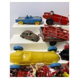 Auburn Rubber Co. Convertible Cadillac Batman, Tractor, Mixed Vintage Toy Lot