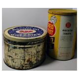 Red Dot Potato Chip Tin and Sturgeon Bay Cherries Tin Vintage