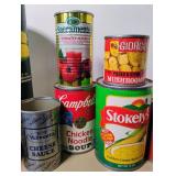 Lot of Vintage Unopened, Empty Grocery Canned Goods