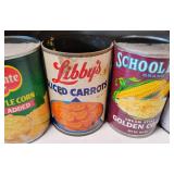 Lot of Vintage Unopened, Empty Grocery Canned Goods