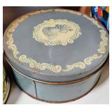 Vintage Snack Tin Lot Cookies, Cracker Jack, Popcorn, Schwans Ice Cream