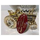 John Deer Stein and 2 Tractor Ornaments