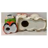 Vintage Santa Claus/Elf Train Bank and Caroler