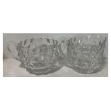Clear American Glass Fostoria Pitcher, Cream and Sugar