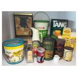 Vintage Breakfast Tin Bottles Containers Donald Duck Florida Grapefruit Juice Shedd