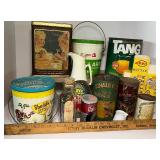 Vintage Breakfast Tin Bottles Containers Donald Duck Florida Grapefruit Juice Shedd