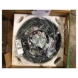 20 in. Indoor Black Caged Enclosed Ceiling Fan with LED Light Modern Low Profile Ceiling Fan with Remote and APP Control  Customer Returns See Pictures