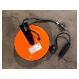 HDX 30 ft. 16/3 Retractable Cord Reel with 3 Grounded Outlets in Orange  Customer Returns See Pictures