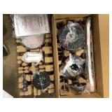 Hampton Bay Brigo 48 in. Indoor/Outdoor Flat Bronze Modern Ceiling Fan witth Color Changing LED and Remote Control   Customer Returns See Pictures