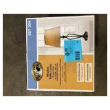 Hampton Bay Rhodes 28 in. Bronze Table Lamp with Natural Linen Shade     Customer Returns See Pictures