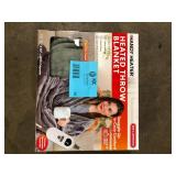 HANDY HEATER 50 in. x 60 in. Heated Blanket in Gray  Customer Returns See Pictures