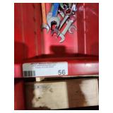 Collection of Mixed Brand Wrenches in Red Bin