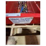 Collection of Mixed Brand Wrenches in Red Bin