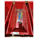 Collection of Mixed Brand Wrenches in Red Bin
