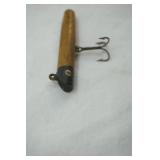 Vintage wooden fishing lure 3" by .25"