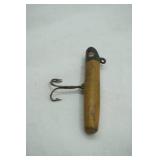 Vintage wooden fishing lure 3" by .25"