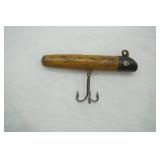 Vintage wooden fishing lure 3" by .25"