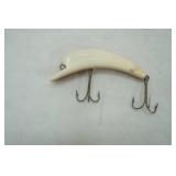 Vintage plastic red & white flatfish type lure