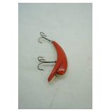Vintage plastic red & white flatfish type lure