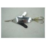 Vintage metal spoon type fishing lure