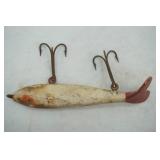 Vintage red & white minnow lure