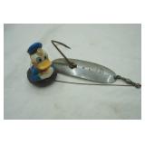 Vintage Pflueger Evans Spoon Lure 6 with Donald Duck bobber