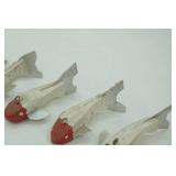 Vintage wooden fishing lures 5ct 3"