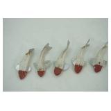 Vintage wooden fishing lures 5ct 3"