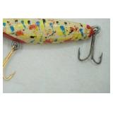 Vintage wooden fishing lure, unique paint