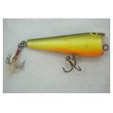 Vintage wooden popper chugger fishing lure
