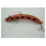 Vintage wooden flatfish type fishing lure