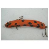 Vintage wooden flatfish type fishing lure