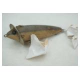Vintage Heddon Grey Mouse Fishing Lure