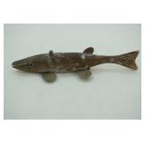 Vintage Ice Spearing Decoy, baby Musky Fish