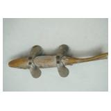 Vintage Ice Spearing Decoy, baby Musky Fish