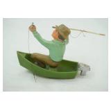 Vintage Resin Fisherman & Boat-1978 Wilton