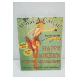 "What A Catch" Bait-N-Tackle canvas 10"x 5"