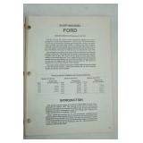 Ford Shop Manual Models 9N (Ford-Ferguson), 2N, 8N