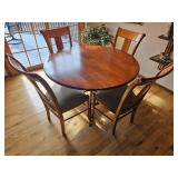 Contemporary Scrolled Wrought Iron Base Dining Table and Chairs