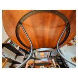 Contemporary Scrolled Wrought Iron Base Dining Table and Chairs