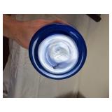 Flared Rim Spiraled Murano Blue Art Glass Vase