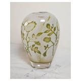 Kosta Boda Olle Brozen Floating Flowers Art Glass Vase