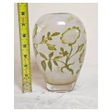 Kosta Boda Olle Brozen Floating Flowers Art Glass Vase