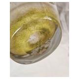 Kosta Boda Olle Brozen Floating Flowers Art Glass Vase