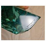 Hovmantrop Aqua Blue Ice Block Glass Sculpture - Angel Fish