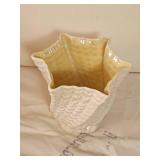 Belleek Ireland Swirl Shell Pot Vase