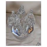 Kosta Boda Goran Warff Lotus Flower Art Glass Candle Sticks