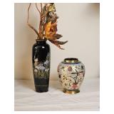 Cloisonne Vase & Yamaji Décor Vase