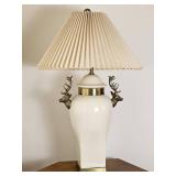 Brass Stag Mount Ginger Jar Lamp